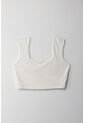 Tennis Camiseta Crop Manga Sisa Crudo Para Mujer de Tennis