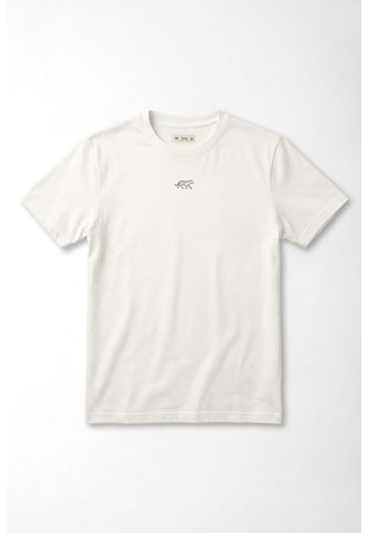 Tennis Camiseta Fit Recto Con Mini Tigre En Algodón Blanco Para Mujer Tennis