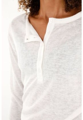 Tennis Camiseta Manga Larga Crudo Para Mujer