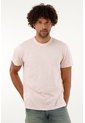 Camiseta Manga Corta Rosada Para Hombre de Tennis