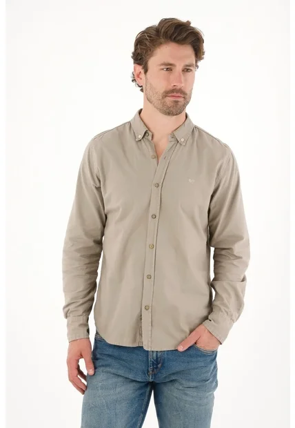 Tennis Camisa Manga Larga Con Raqueta Bordada Gris Para Hombre