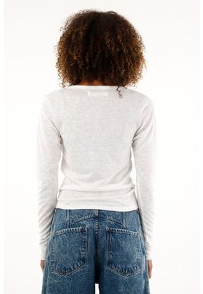 Tennis Camiseta Manga Larga Crudo Para Mujer