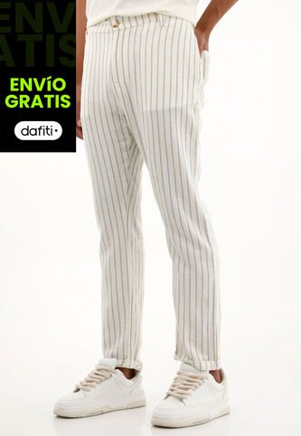 Pantalón Verde Con Diseño A Rayas Para Hombre Tennis