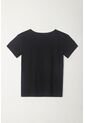 Tennis Camiseta Negra Cuello V Para Mujer de Tennis