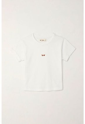 Camiseta Básica Estampada Blanca Para Niña