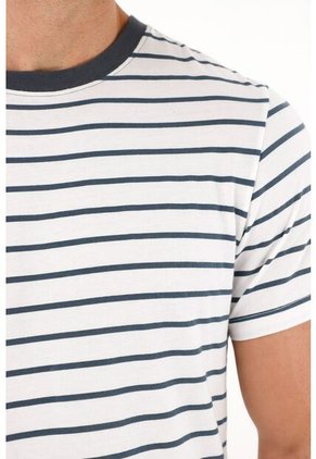 Tennis Camiseta Crudo De Rayas Para Hombre