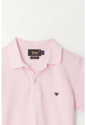 Polo Cuello Tejido Rosada Para Niño