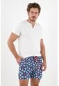 Pantaloneta De Baño Azul Estampada Para Hombre de Tennis