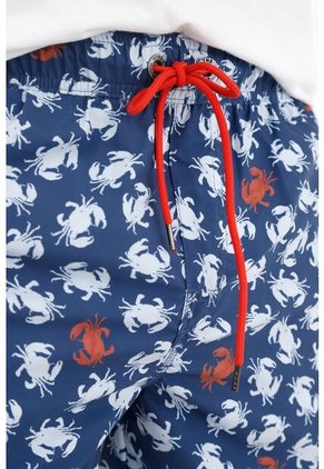 Pantaloneta De Baño Azul Estampada Para Hombre