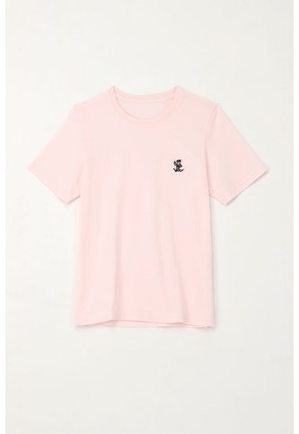 Camiseta Con Estampado En Algodón 100% Rosada Para Niño Tennis