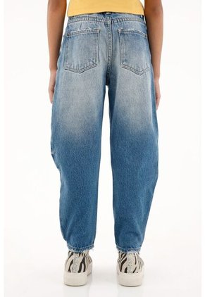 Jean Balloon Tiro Alto Para Niña