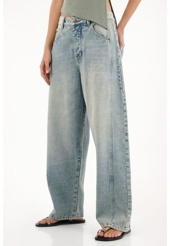 Tennis Jean Horseshoe De Tiro Bajo Con Efecto Vintage Para Mujer Tennis