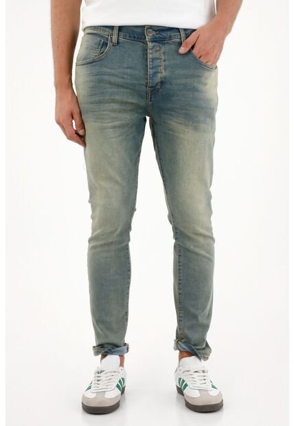 Tennis Jean Azul Super Skinny Para Hombre