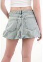 Tennis Falda Corta En Denim Tipo Globo Azul Para Mujer de Tennis