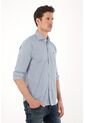 Tennis Camisa Azul Manga Larga Con Diseño A Rayas Para Hombre de Tennis