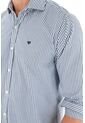Tennis Camisa Azul Manga Larga Con Diseño A Rayas Para Hombre de Tennis