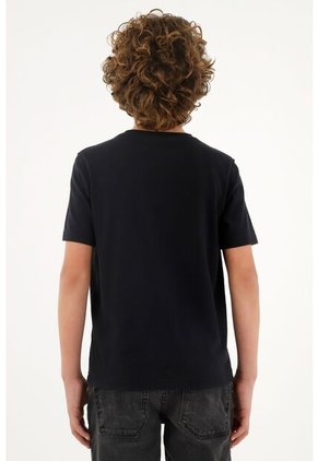 Camiseta Negra Estampada Para Niño