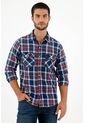 Camisa Tipo Leñadora Azul Para Hombre de Tennis