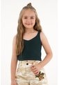 Camiseta Manga Sisa Verde Tejida Para Niña de Tennis