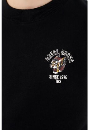 Buzo Negro Con Mini Print Para Niño