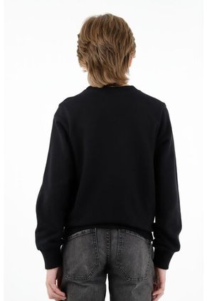 Buzo Negro Con Mini Print Para Niño