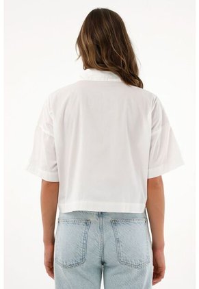 Tennis Camisa Con Bolsillos Maxi En 100% Algodón Para Mujer