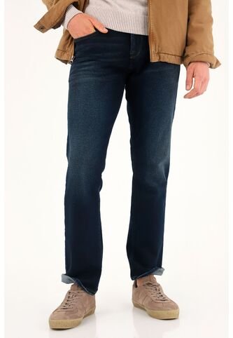 Tennis Jean Azul Recto Tono Oscuro Para Hombre Tennis