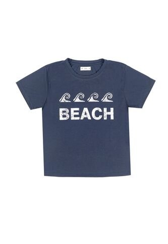 Camiseta Azul Con Estampado De Olas Para Mujer Tennis