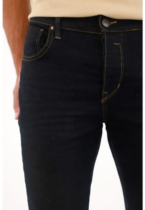 Tennis Jean Skinny Tono Raw Azul Para Hombre