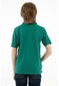 Polo Cuello Tejido Verde Para Niño de Tennis