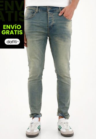 Tennis Jean Azul Super Skinny Para Hombre Tennis