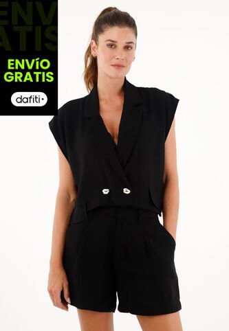 Tennis Bermuda Negra De Tiro Alto Para Mujer Tennis