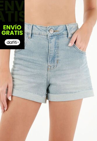 Tennis Bermuda Azul Tiro Amplio Para Mujer Tennis