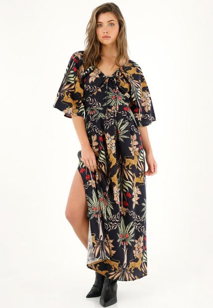 Vestido Largo Estampado Para Mujer