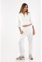 Tennis Pantalón Para Mujer De Algodón Blanco Fit Relajado Con Bolsillos Curvos de Tennis