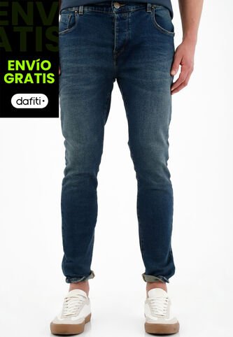 Tennis Jean Skinny Azul Tono Oscuro Para Hombre Tennis
