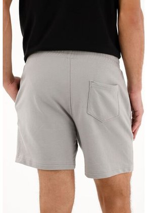 Tennis Bermuda Con Pretina Elástica Gris Para Hombre