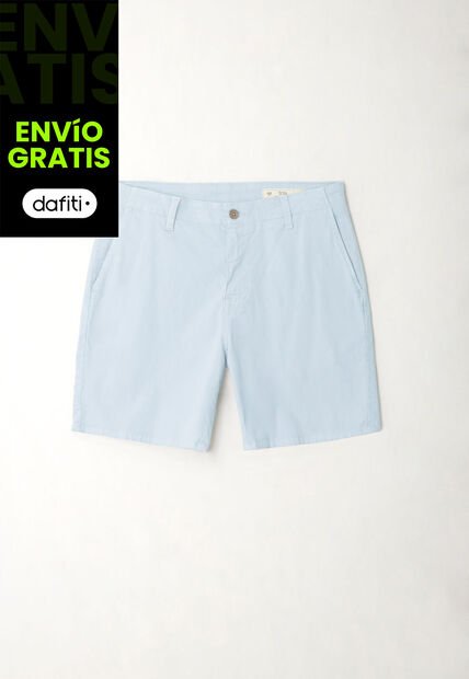 Bermuda Azul Tipo Chino Para Hombre