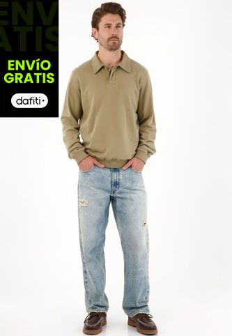 Tennis Buzo Tipo Polo Verde Para Hombre Tennis