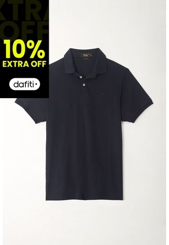 Tennis Polo Azul Cuello Tejido Para Hombre Tennis