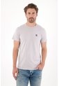 Tennis Camiseta Con Cuello Redondo En Rib Gris Para Hombre de Tennis