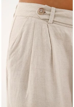 Pantalón Crudo Tipo Lino Para Mujer