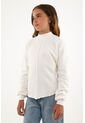 Buzo Crudo Cuello Alto Para Niña de Tennis