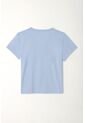 Tennis Camiseta Básica Cuello En V Azul Para Mujer de Tennis