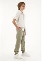 Pantalón Jogger Verde En Apariencia Lino Para Niño de Tennis