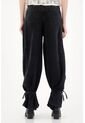 Tennis Jean Wide Leg Con Amarres En Bota Negro Para Mujer de Tennis