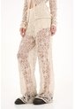 Pantalón Wide Leg En Encaje Crudo Para Mujer de Tennis