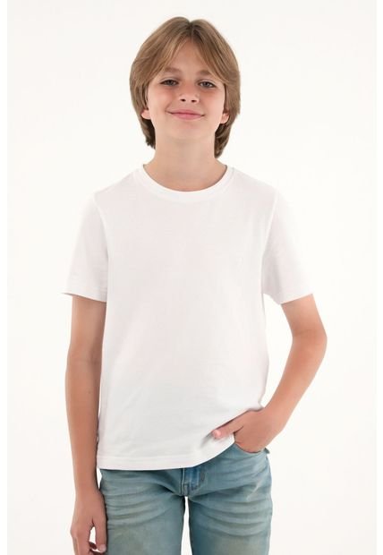 Camiseta Blanca Con Mini Raqueta Bordada Para Niño