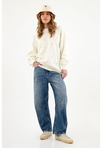 Buzo Unisex Crudo Con Mini Bordador Allover Tennis