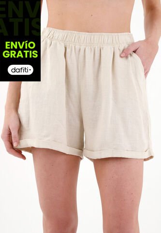 Bermuda En Lino Crudo Para Mujer Tennis
